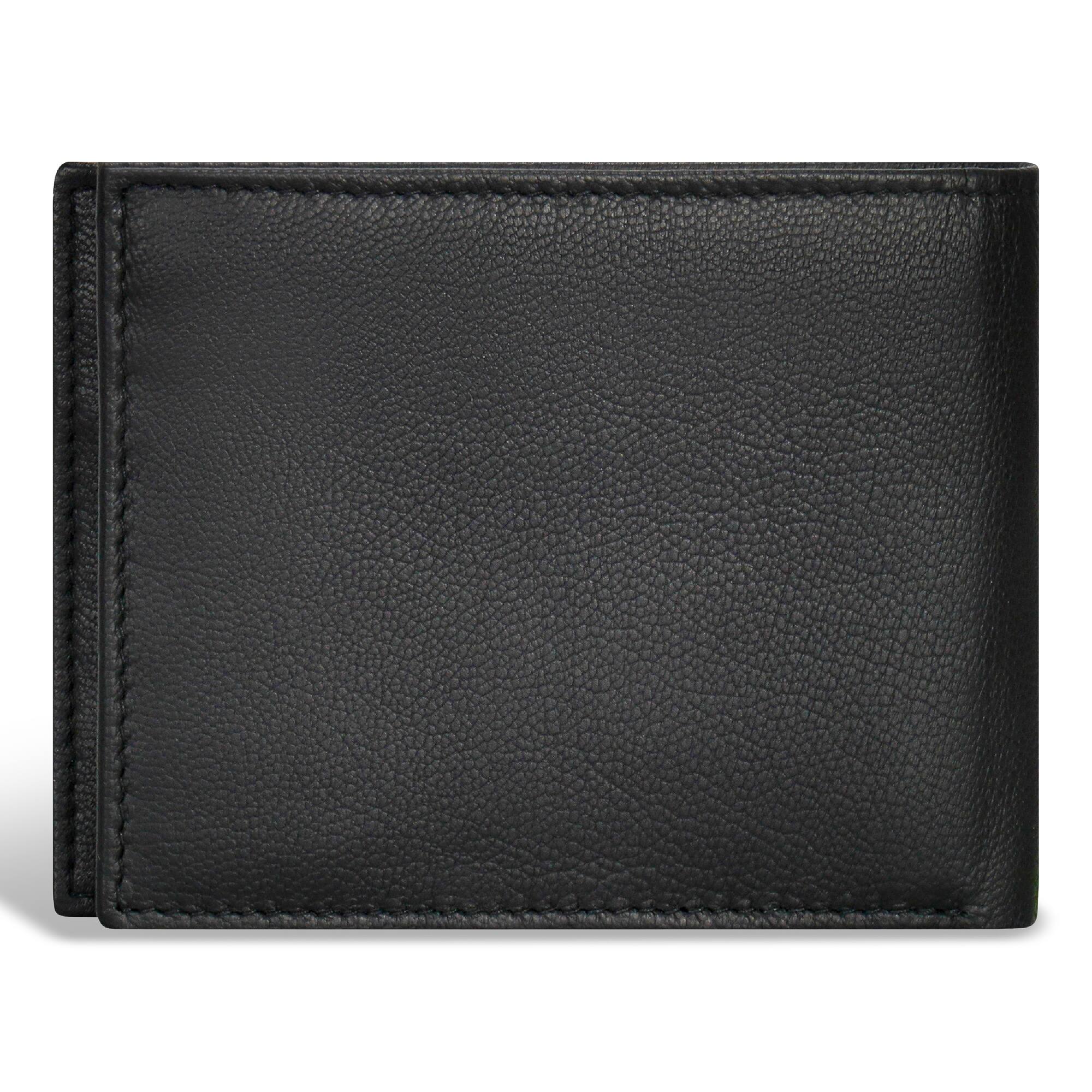 Back. Champs - Iconic Collection Leather Center Wing Wallet - BlackBlack.