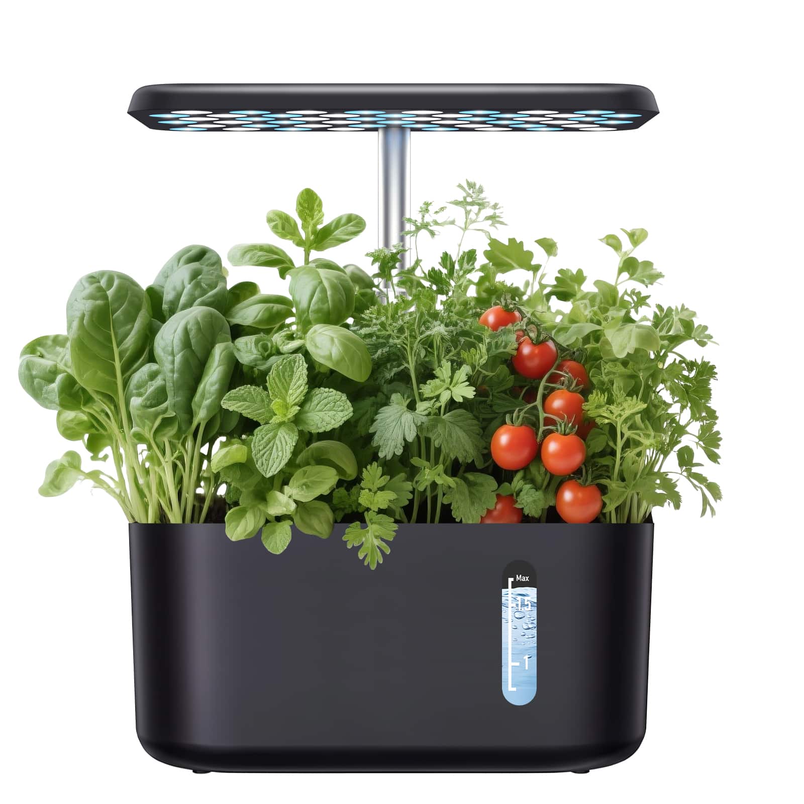 Front. Sonicgrace - Indoor Hydroponic Growing System - BLACK.