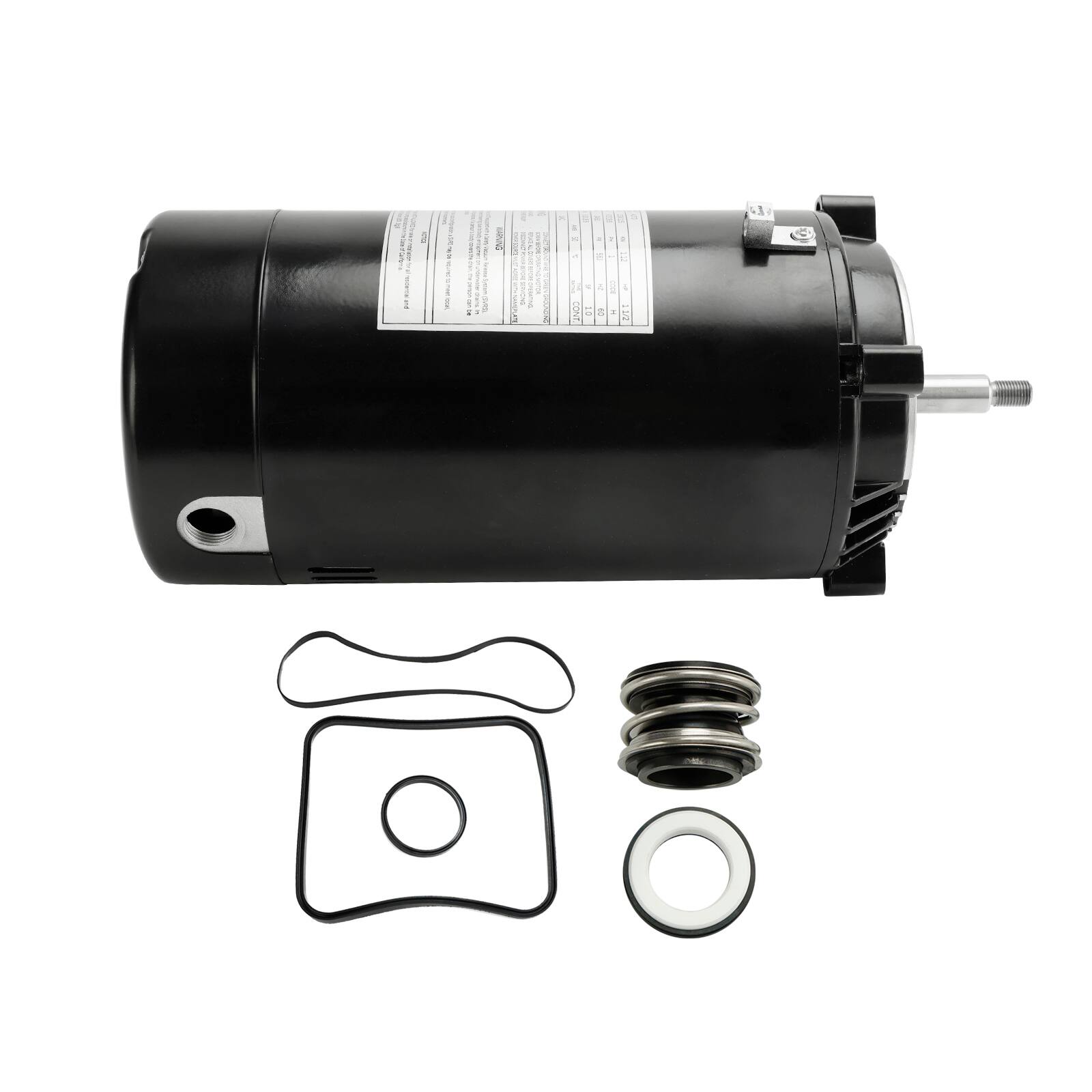 Left. Topteng - 1.5HP 115/230V Pool Pump Motor - Direct Replacement for Hayward Super Pump, UST1152, 3450 RPM, 56J Frame.