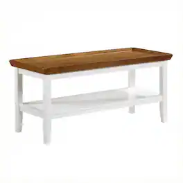 FurniFact - Multi Coffee Table with Shelf and Storage Space - Driftwood/White