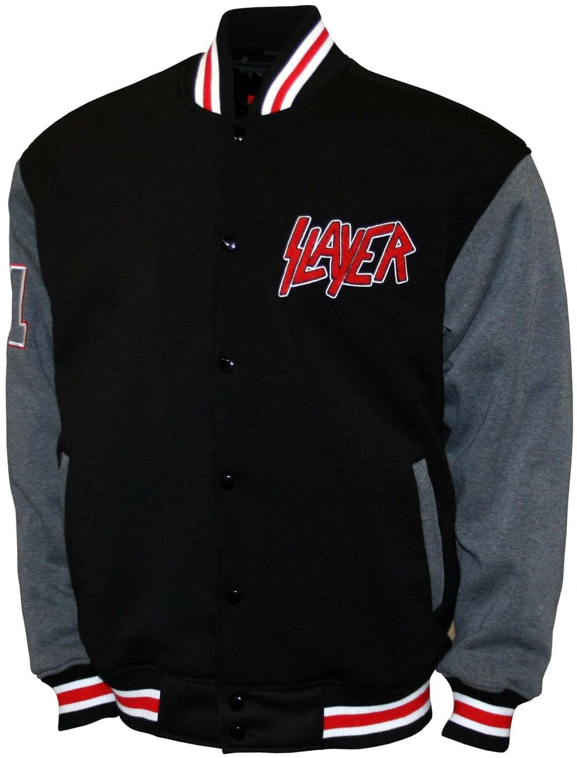 PopMarket - Slayer - Slayer - Logo - Varsity Fleece Jacket - Large Black M2451SLRA3 - APPAREL - Multicolor