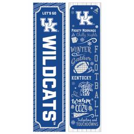 Evergreen Enterprises - Kentucky Wildcats 47" Double Sided Winter Leaner Fan Sign - Multicolor