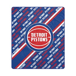 Pegasus - Detroit Pistons 60" x 70" Diagonal Lined Wordmark Ultra Soft Blanket - Multicolor