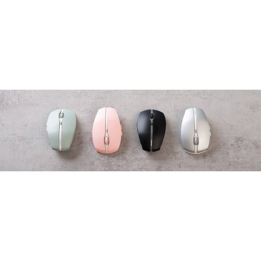 Alt View 2. CHERRY - CHERRY Bluetooth(r) mouse with multi-device function - Frosted Silver, Optical sensor, 7 buttons, scroll wheel - Frost Silver.
