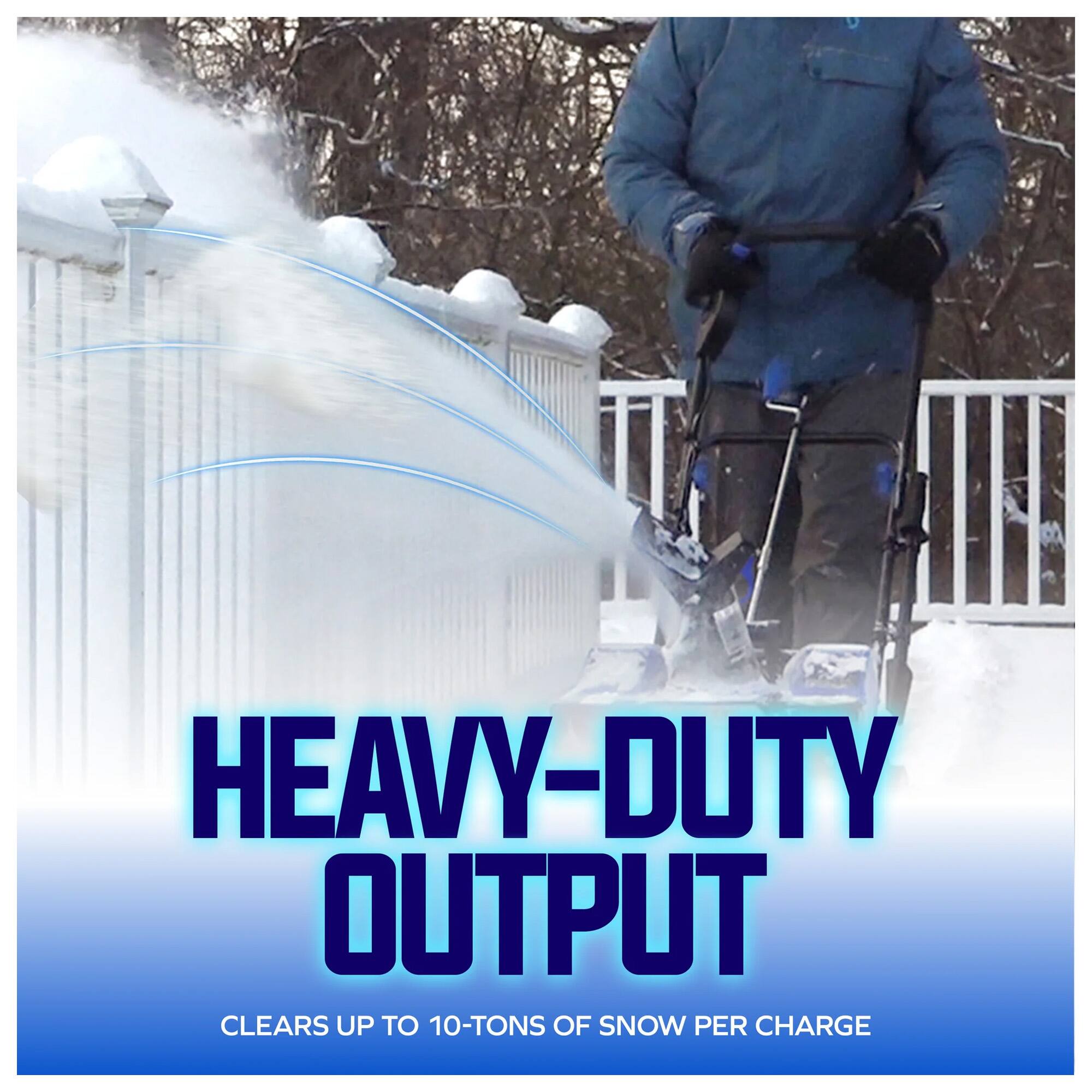 HEAVY-DUTY OUTPUT  
CLEARS UP TO 10-TONS OF SNOW PER CHARGE