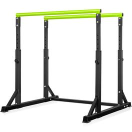 KERDOM - Dip Bar, Heavy Duty Dip Station With 7 Height Levels, 550lbs Capacity, Parallel Bars For L-Sits Calisthenic Exercise - Green