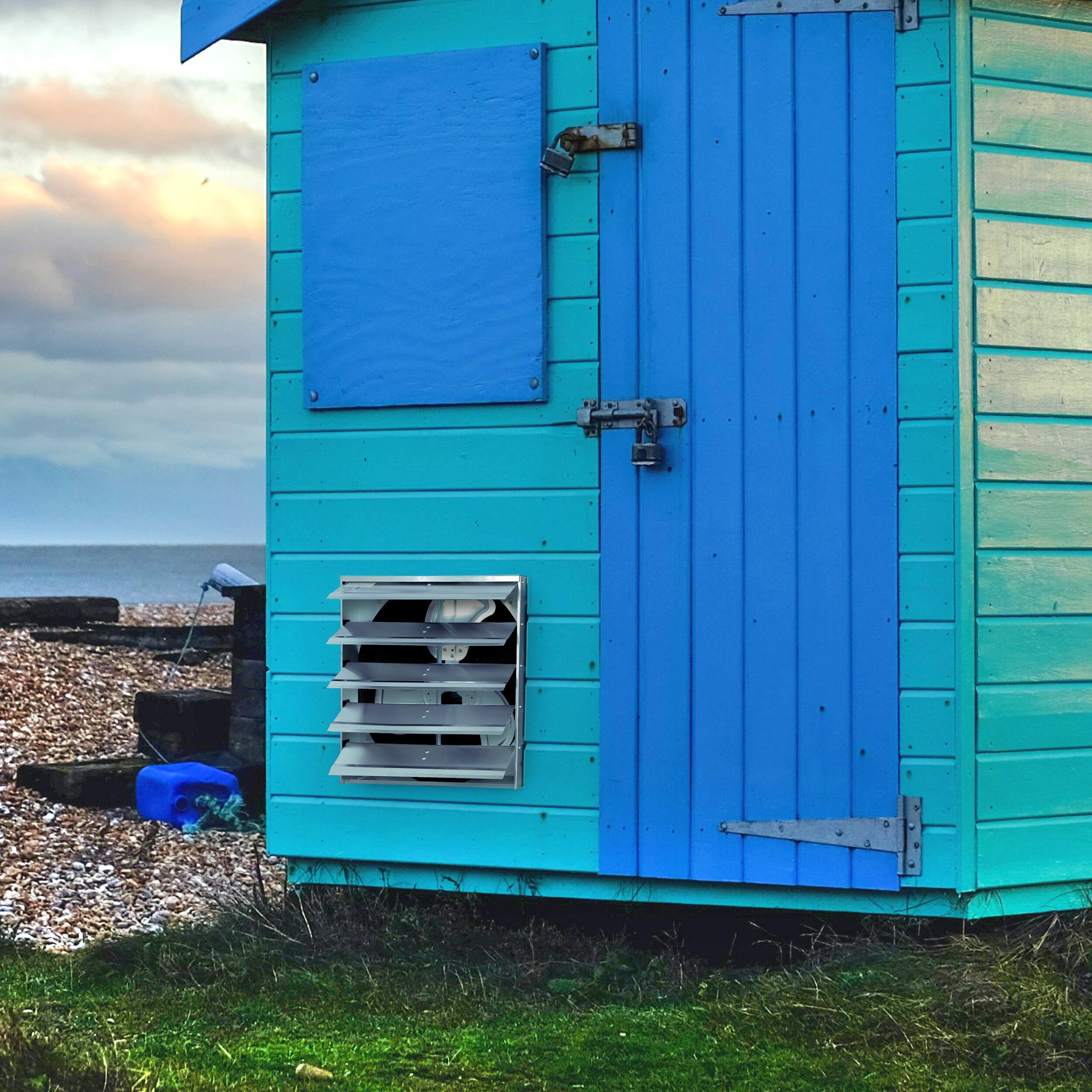 Alt View 7. VieAir - Vie Air 20 Inch Shutter Exhaust Fan with Power Cord - Silver.