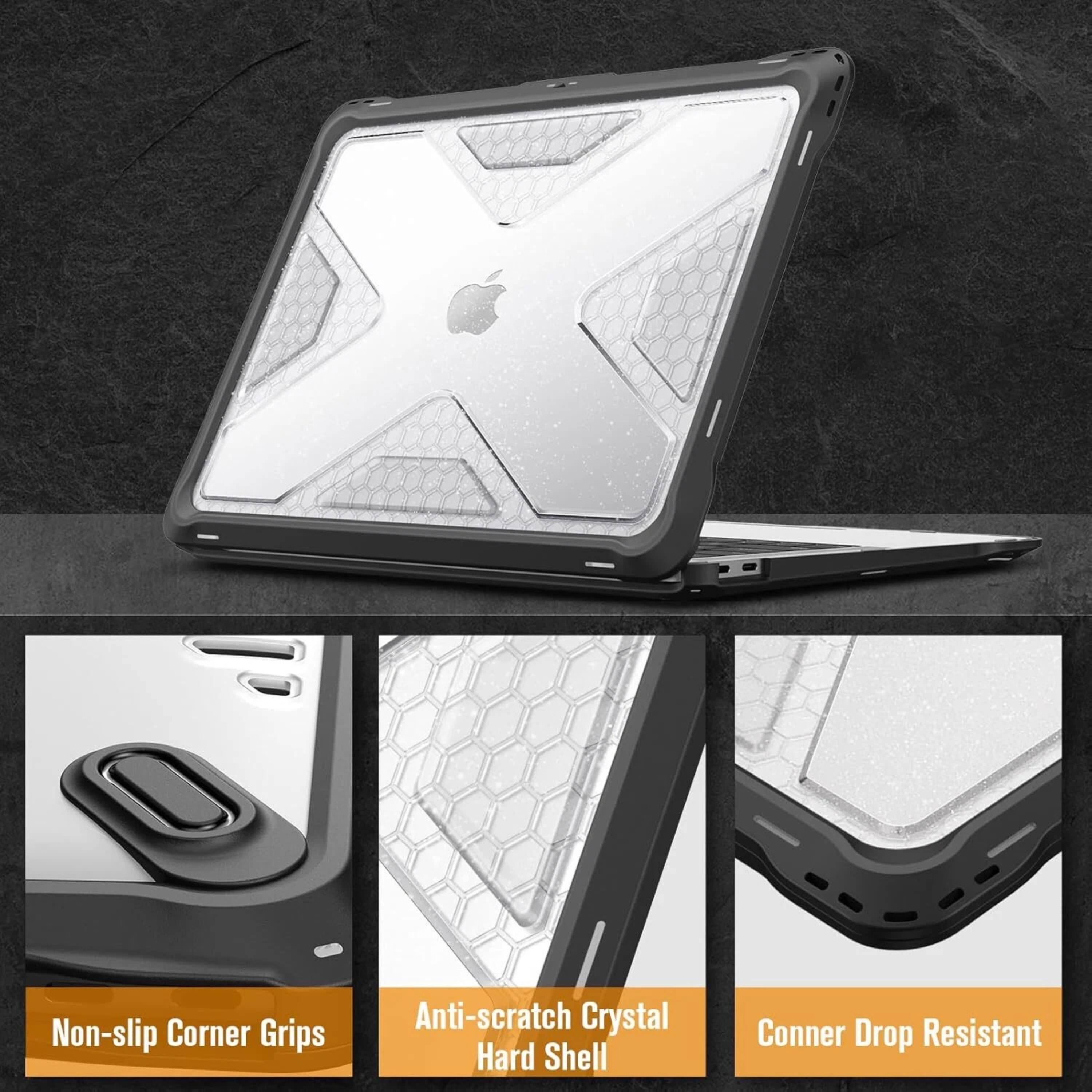 Non-slip Corner Grips  
Anti-scratch Crystal Hard Shell  
Corner Drop Resistant