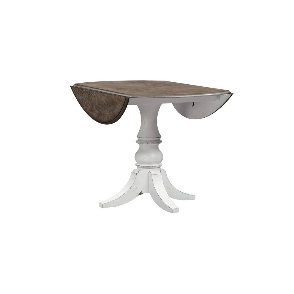Alt View 4. Liberty Furniture Industries - Magnolia Manor Drop Leaf Table in Antique White - White.
