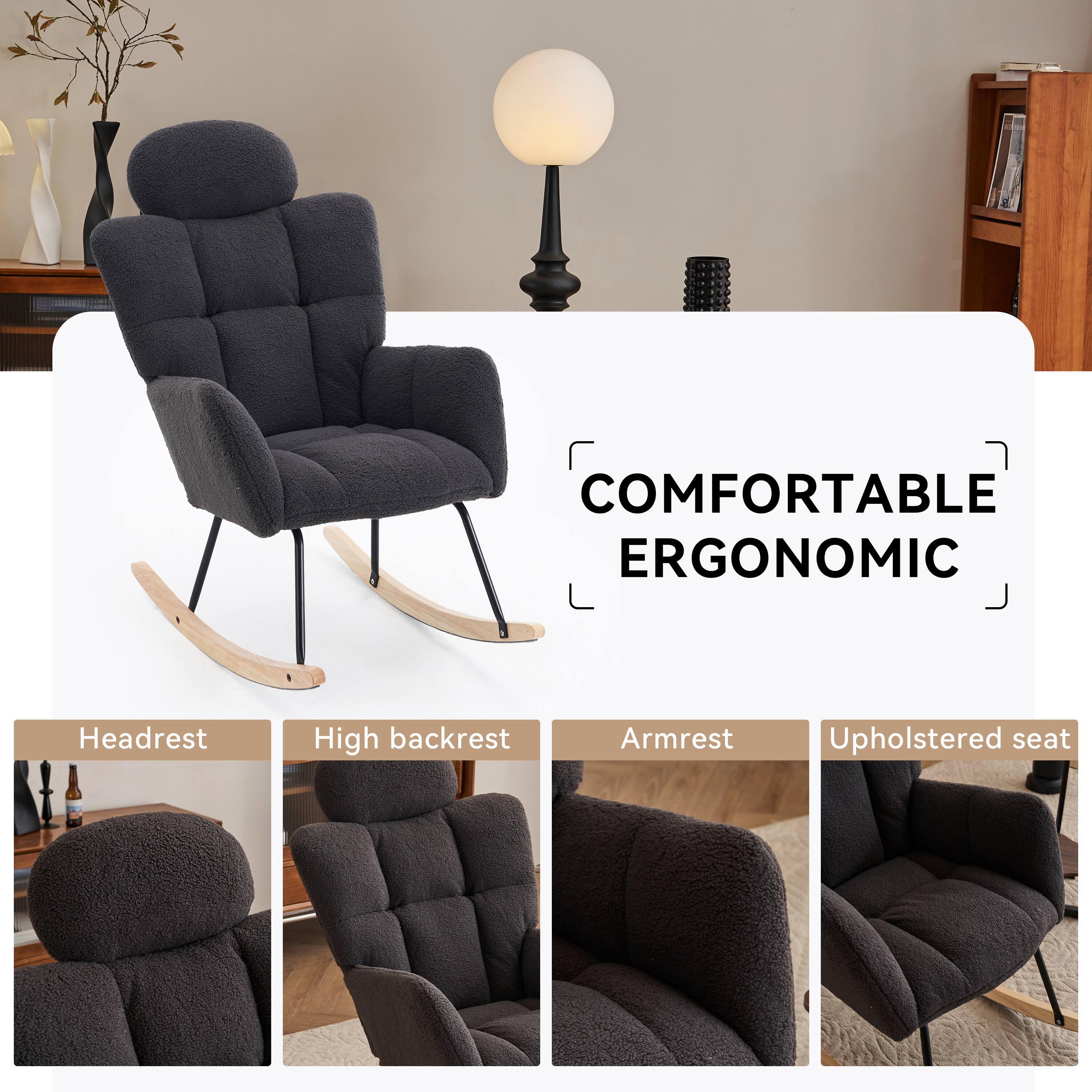 COMFORTABLE ERGONOMIC

Headrest  
High backrest  
Armrest  
Upholstered seat