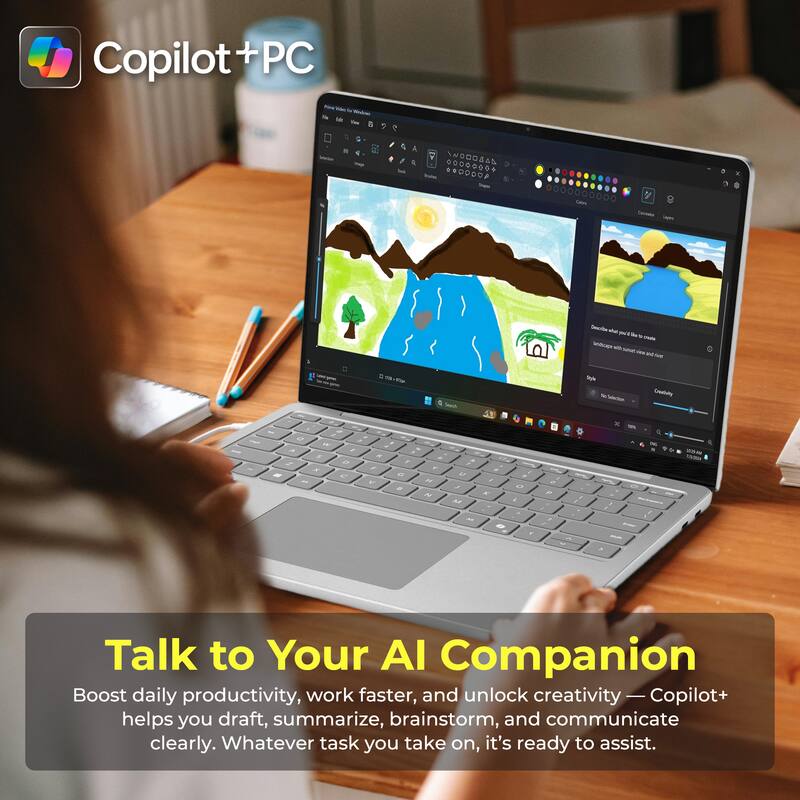 Copilot+ PC

Talk to Your AI Companion

Boost daily productivity, work faster, and unlock creativity — Copilot+ helps you draft, summarize, brainstorm, and communicate clearly. Whatever task you take on, it's ready to assist.