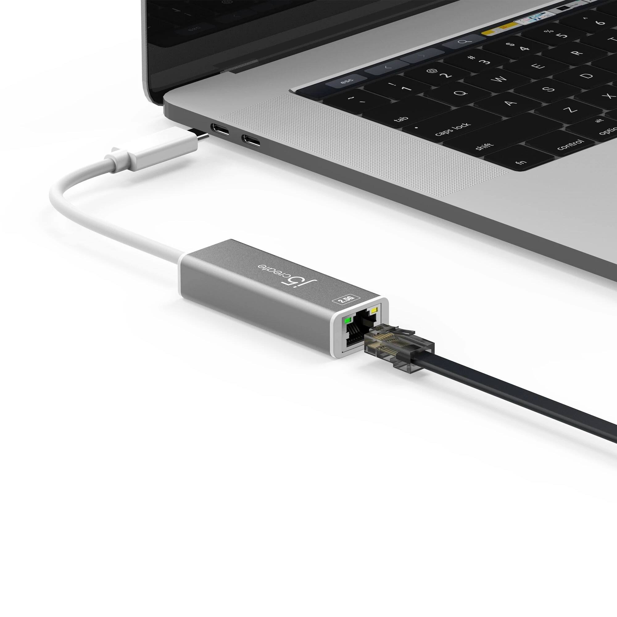 Alt View 12. j5create - USB-C to 2.5G Ethernet Adapter - Silver.