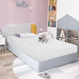 Parrot Uncle - 8 Inch Full Memory Foam Mattress, Cotton Scrim Fabric Cover, Roll-In-Box, Medium Firm Comfort for Cool Sleep - White