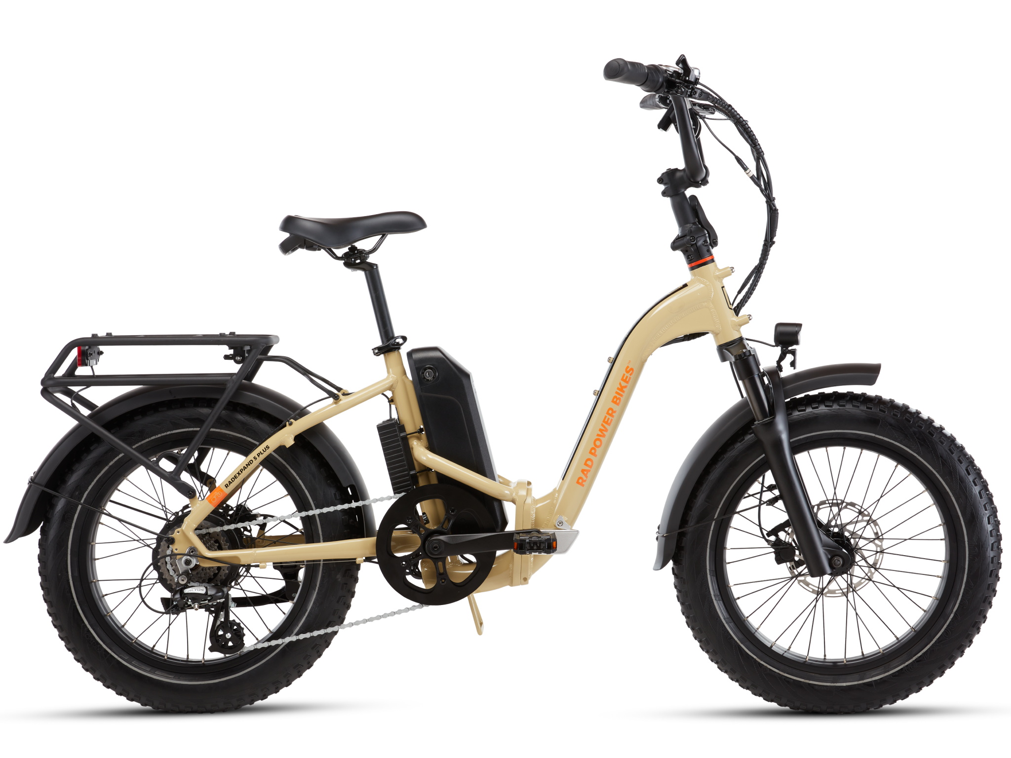 Rad Power Bikes - RadExpand 5 Plus Ebike - one Size - Stone Tan - Front_Zoom