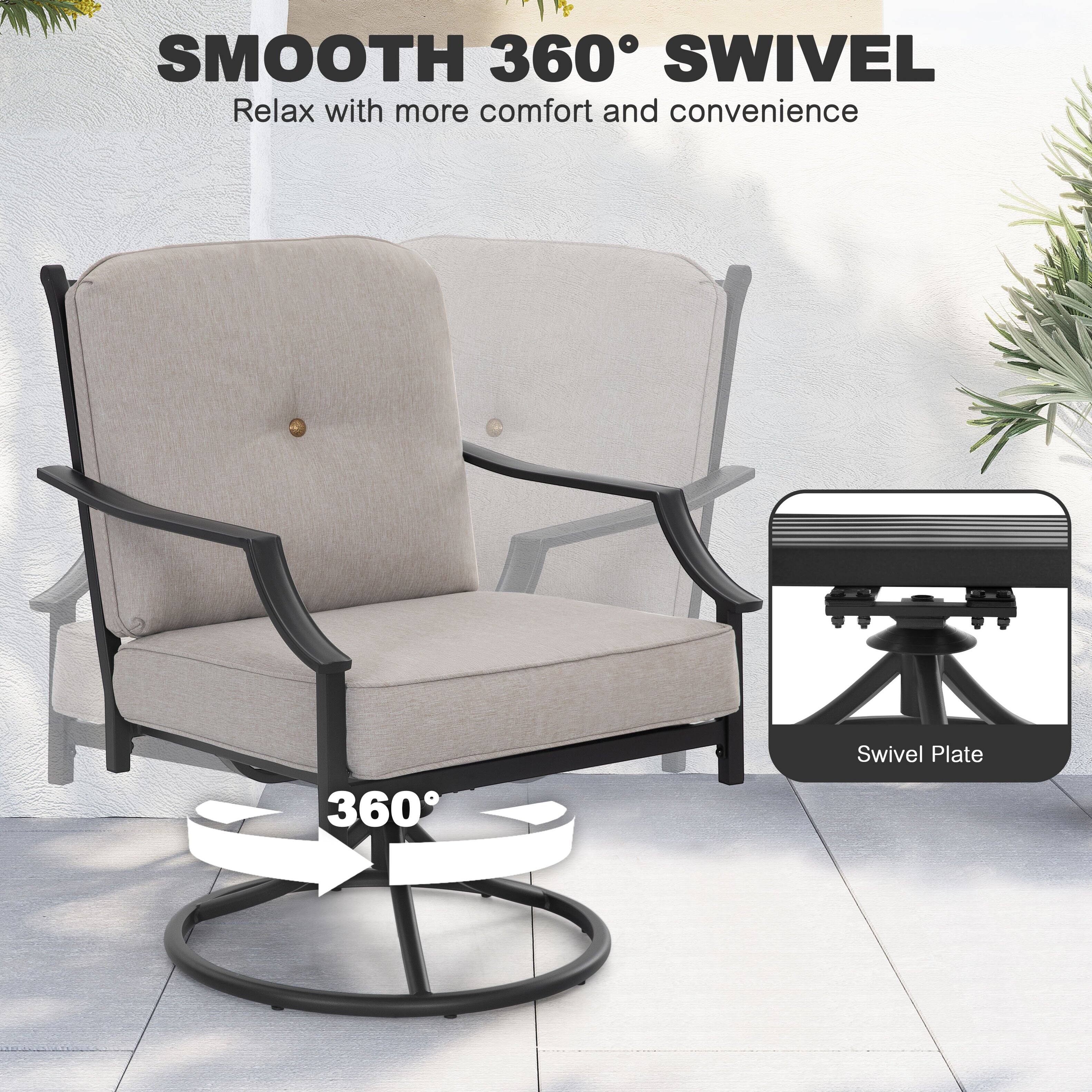 SMOOTH 360° SWIVEL  
Relax with more comfort and convenience  

360°  

Swivel Plate