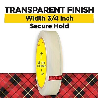 TRANSPARENT FINISH  
Width 3/4 Inch  
Secure Hold  
3 in core