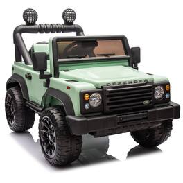 BreeBe - Licensed Land Rover Defender Volta 5008 24V Kids Ride-On Car, Parents Control, 2WD, 4-Wheel Suspension, LED, Music - Green
