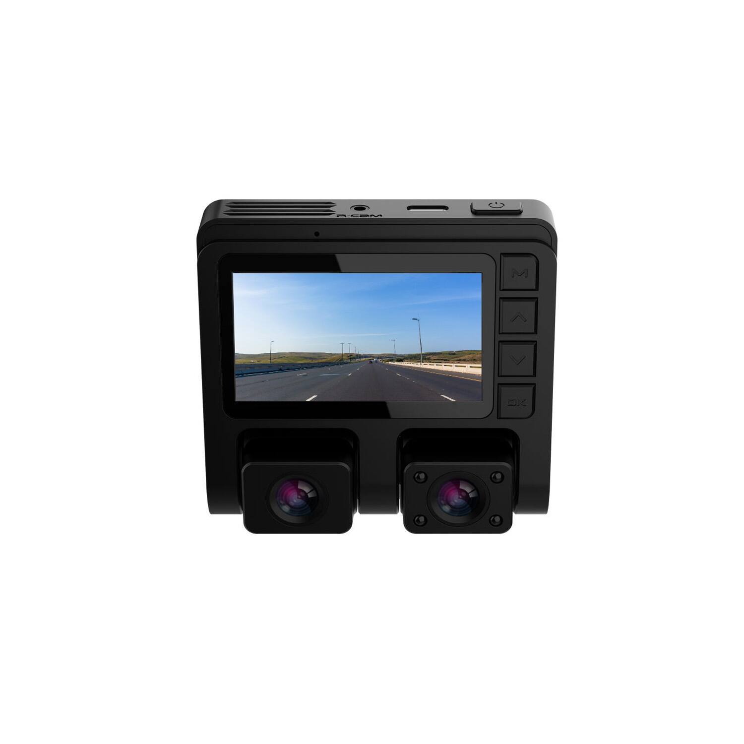 Back. myGEKOgear - GekoGear Orbit D110 1K/1K Dual Front & In Cabin View Dash Cam - Black.