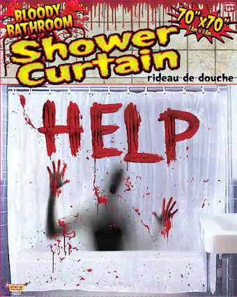 BLOODY BATHROOM
Shower Curtain
rideau de douche
70" x 70"
1.8m x 1.8m
HELP
14+
PORUM
75037