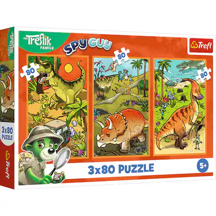 **The Treflik Family Spy Guy**
- **3x80 Puzzle**
- **80 pieces each**
- **5+ years**
**Trefl**