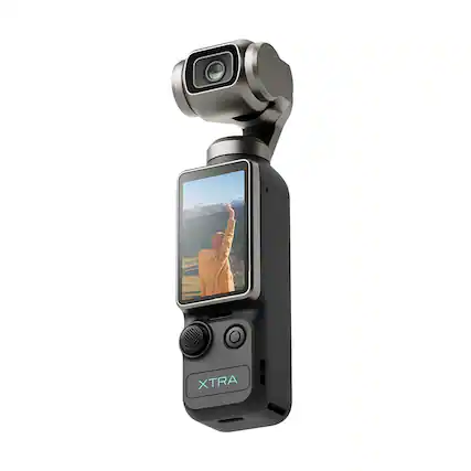 Front. Xtra - Xtra Muse Pocket-Axis Stabilized 4K Handheld Camera Gimbal - Black.
