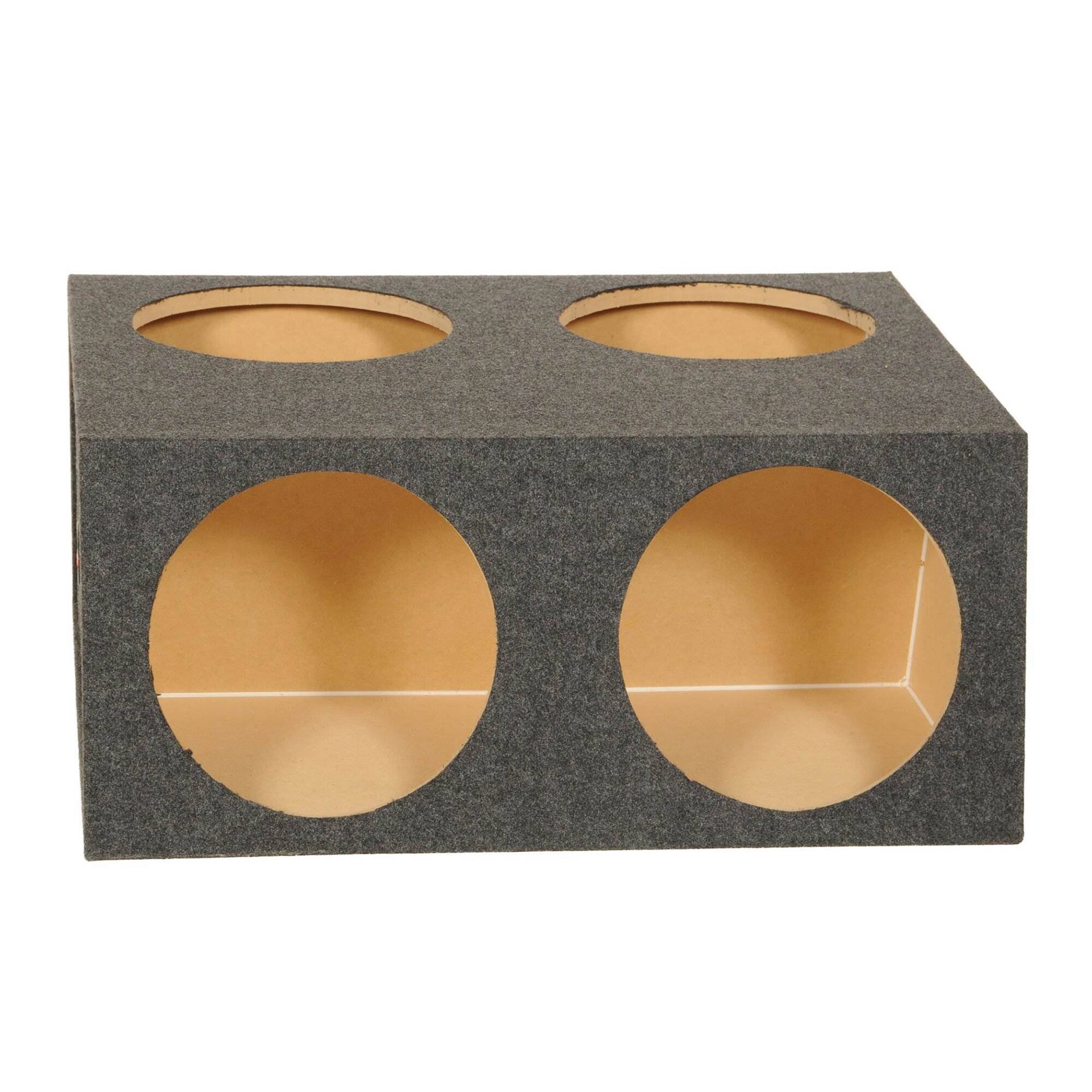Alt View 4. QPower - QPower Quad 4 Hole 12 Inch Sealed Divided Speaker Box Subwoofer Enclosure - Charcoal Gray.