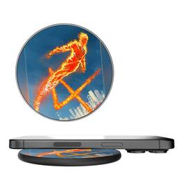 Keyscaper - Marvel Cover Art 15-Watt Wireless Charger - Human Torch