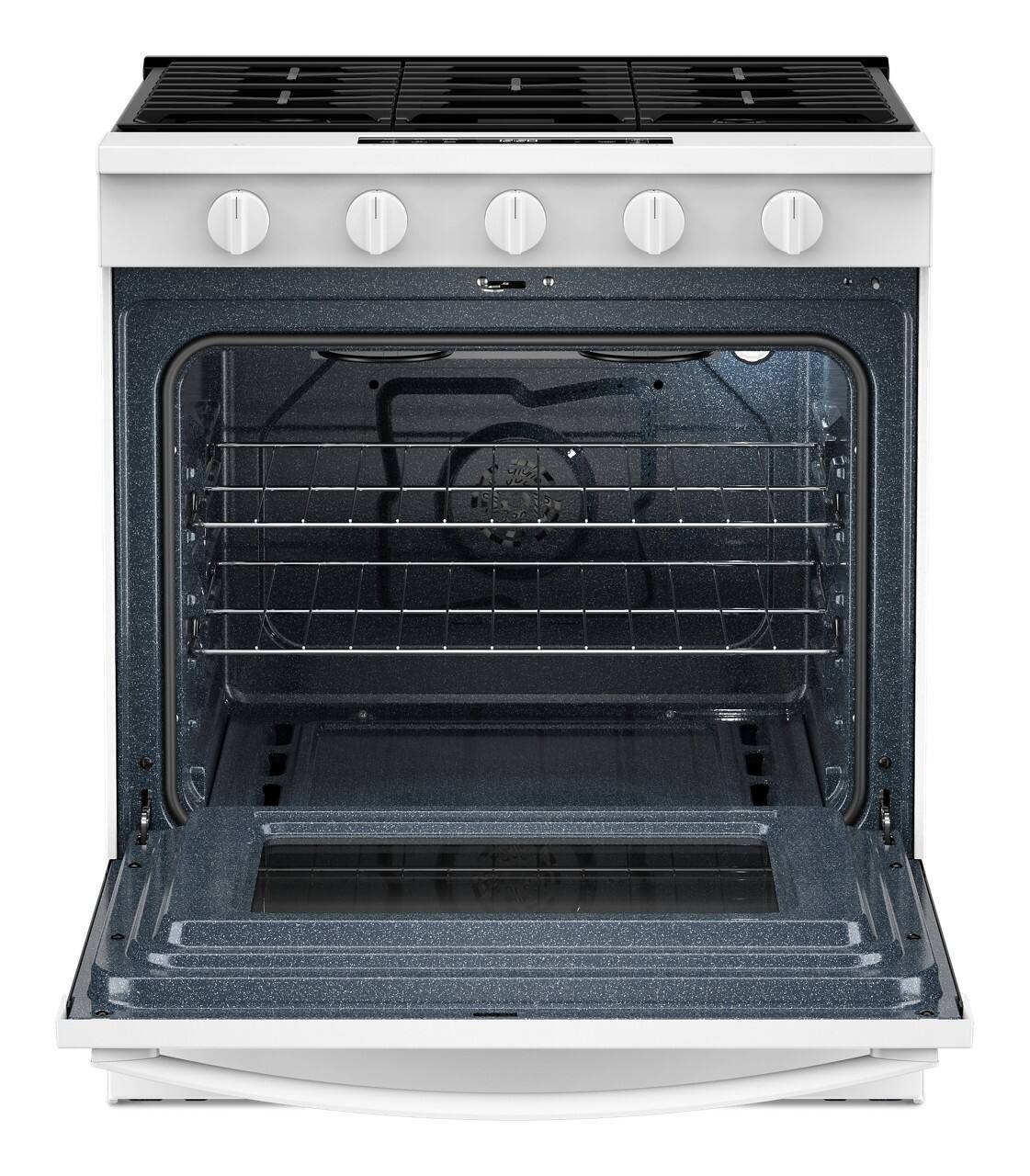 Alt View 1. Whirlpool - 5.0 Slide-In Gas Range with Air Cooking Technology - White.