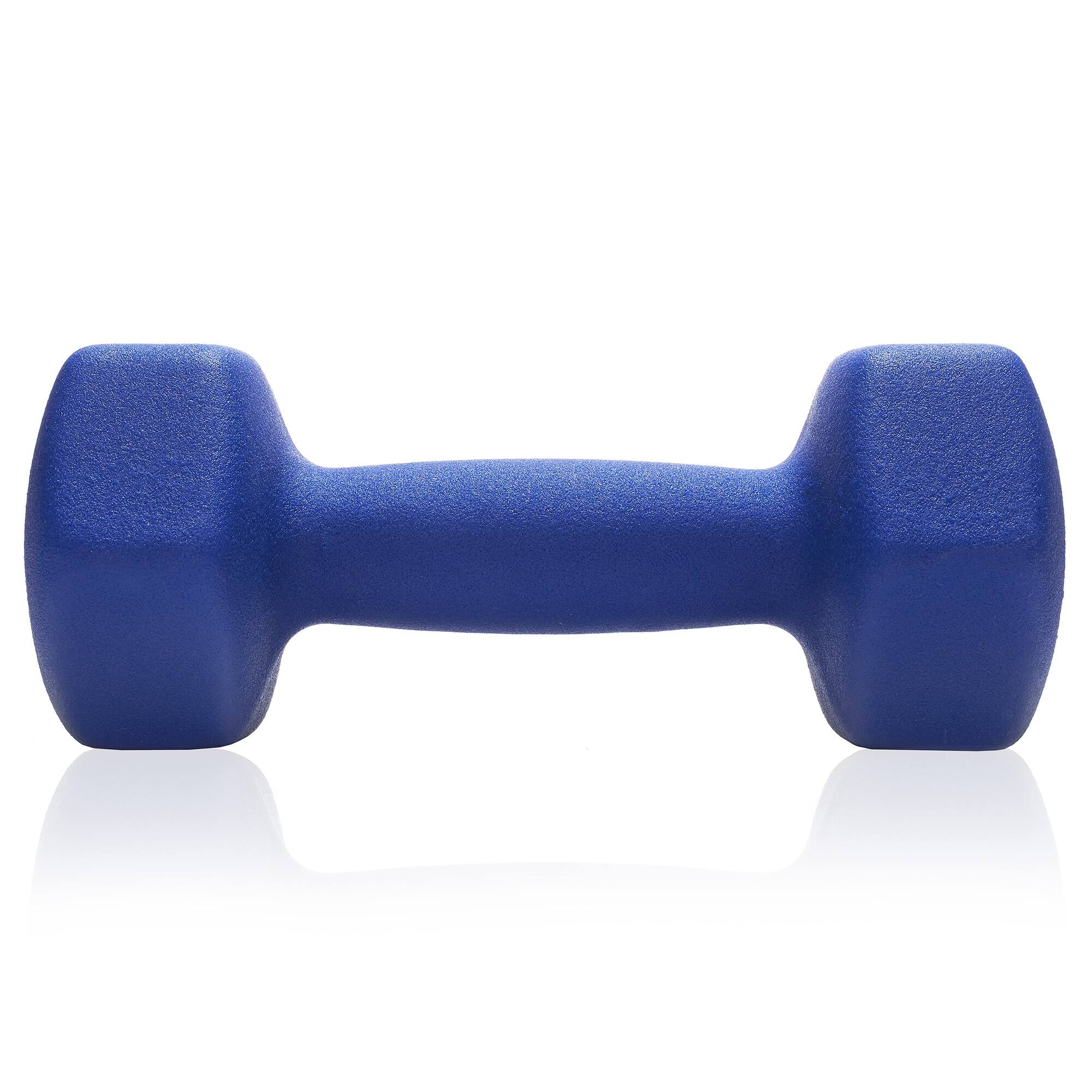 Alt View 1. Philosophy Gym - Neoprene Dumbbell Hexagon Hand Weights - Set of 2 - Strength Training - Navy.