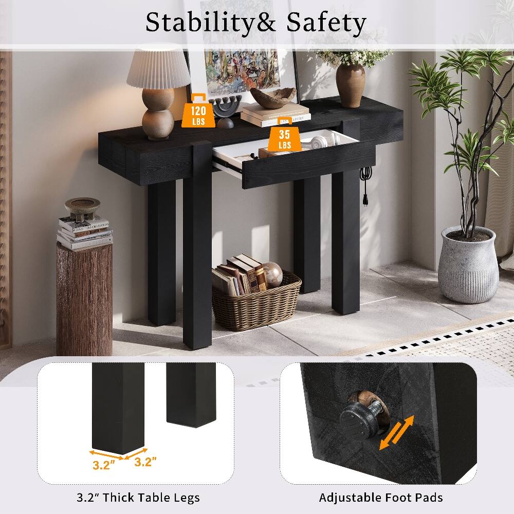Stability & Safety

120 LBS

EM 35 LBS

3.2" Thick Table Legs

Adjustable Foot Pads