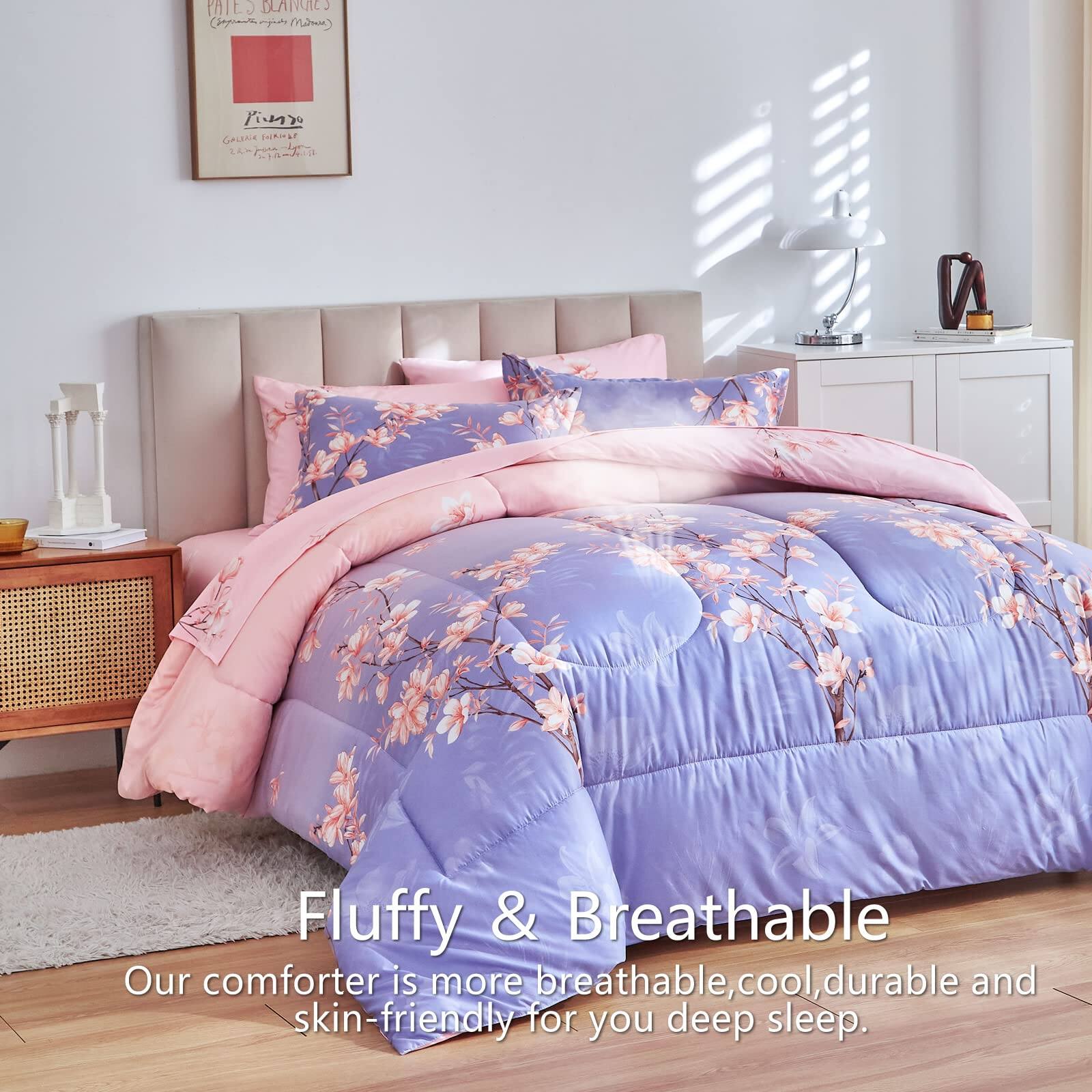 Fluffy & Breathable  
Our comforter is more breathable, cool, durable and skin-friendly for you deep sleep.