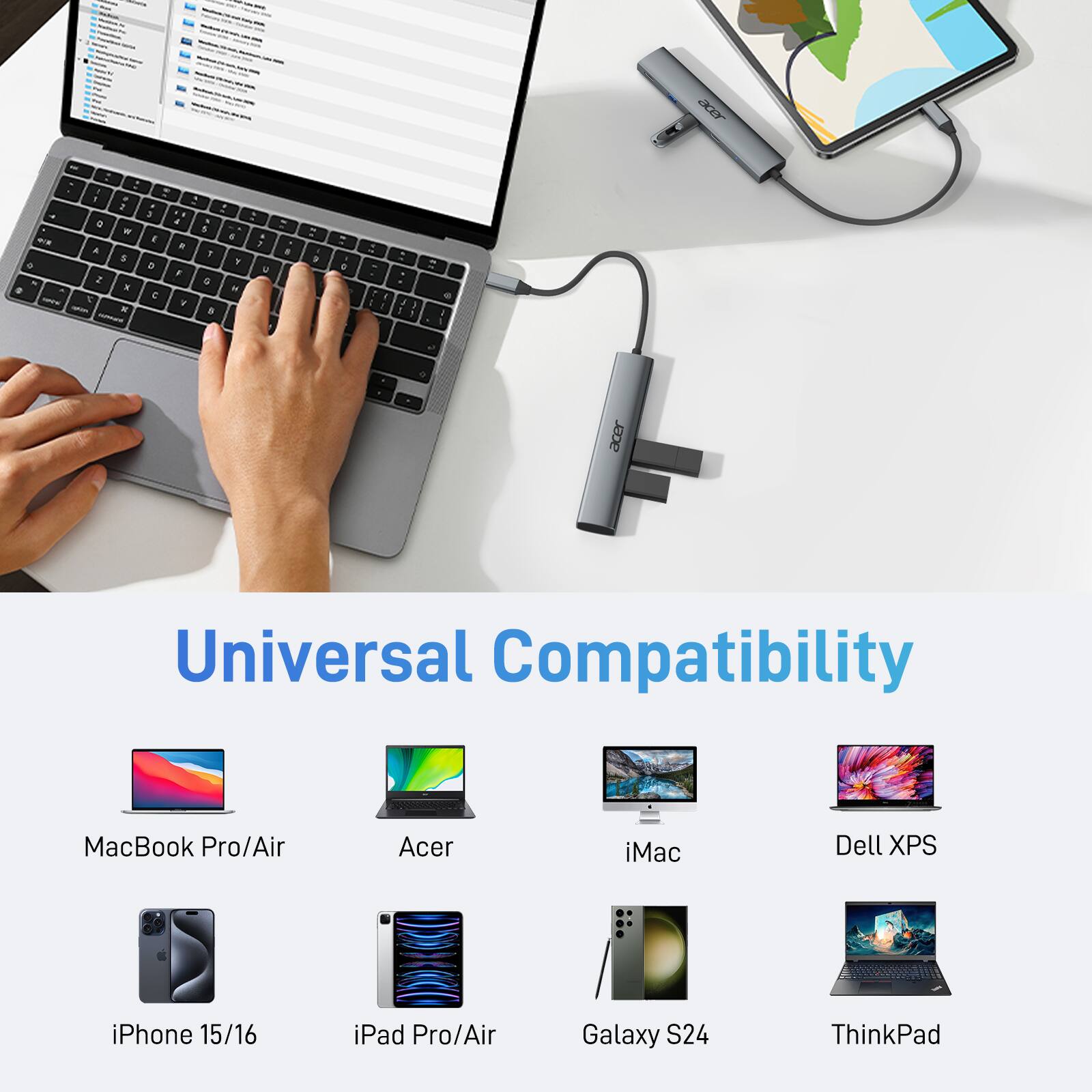 D0Y - . a - . i . 1 a a 2 . - . .  . I D C 2 a a 5 . . 7 , F . . a a . . - . . .  .  1 . : 1 1 - - . acer Universal Compatibility MacBook Pro/Air Acer iMac Dell XPS iPhone 15/16 iPad Pro/Air Galaxy S24 ThinkPad