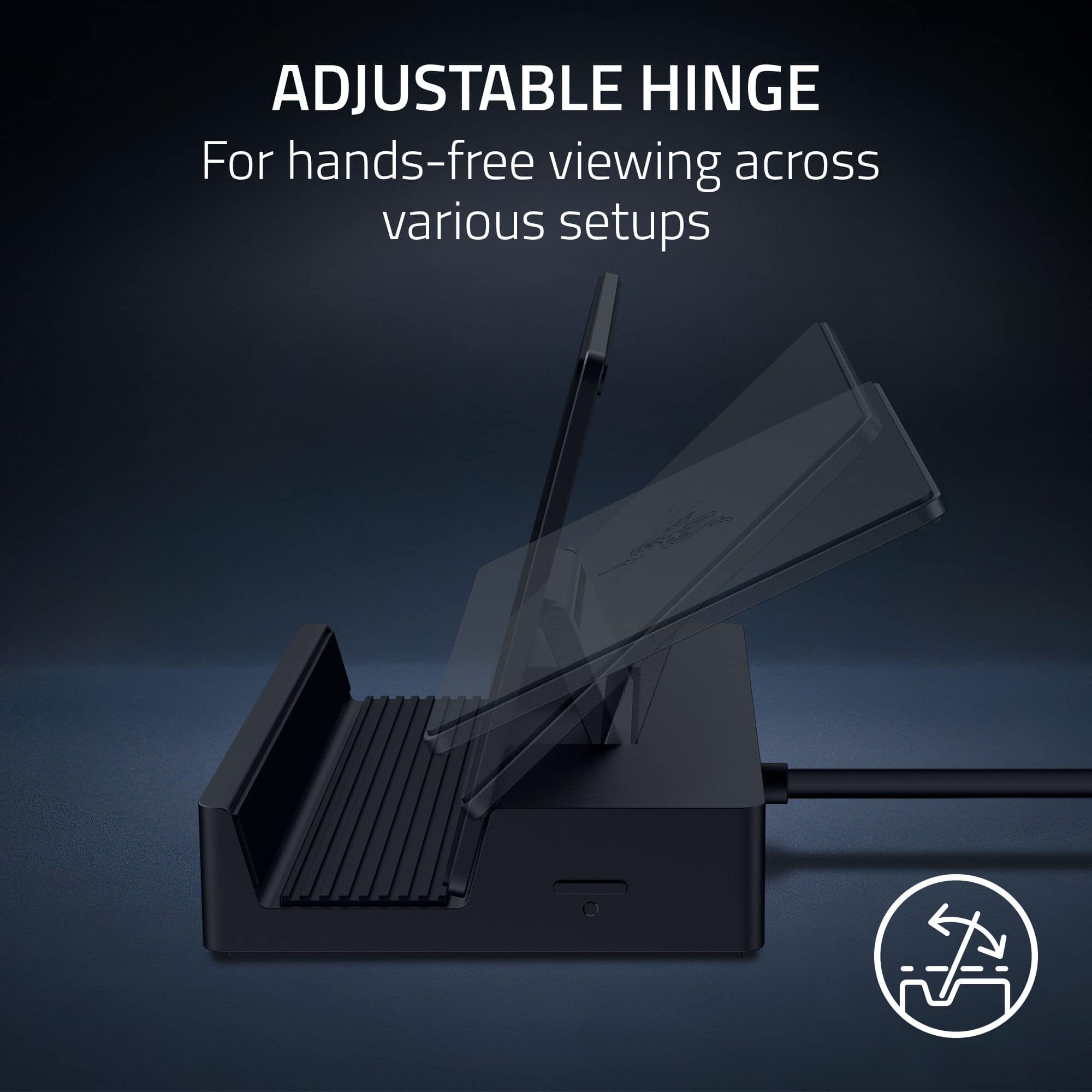 Adjustable Hinge: For hands-free viewing across various setups.