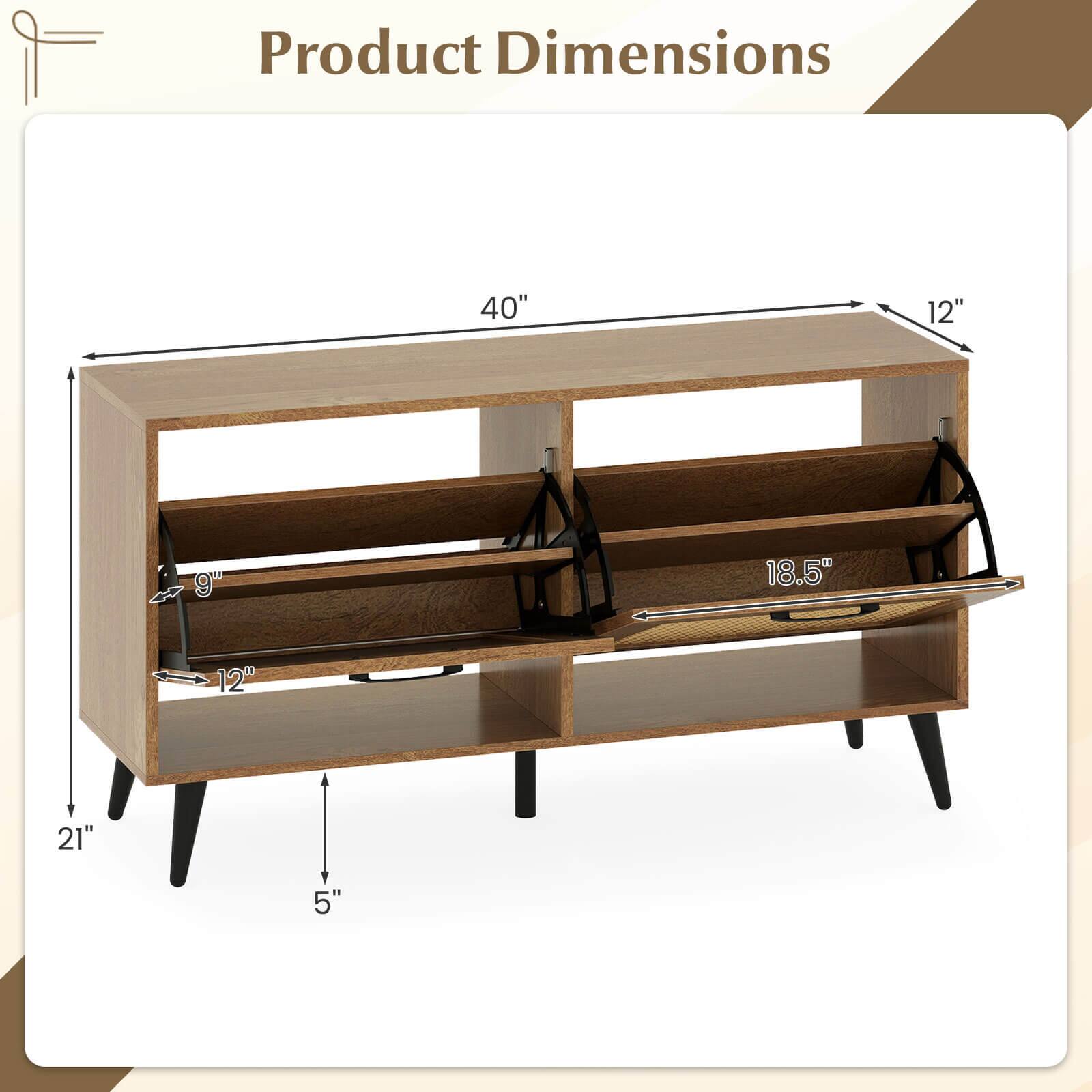 Product Dimensions: 40" x 12" x 18.5" x 12" x 21" x 5"