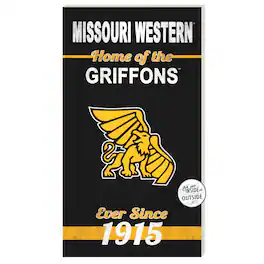 Jardine - Missouri Western State Griffons 11" x 20" Indoor/Outdoor Home Of The Sign - Black