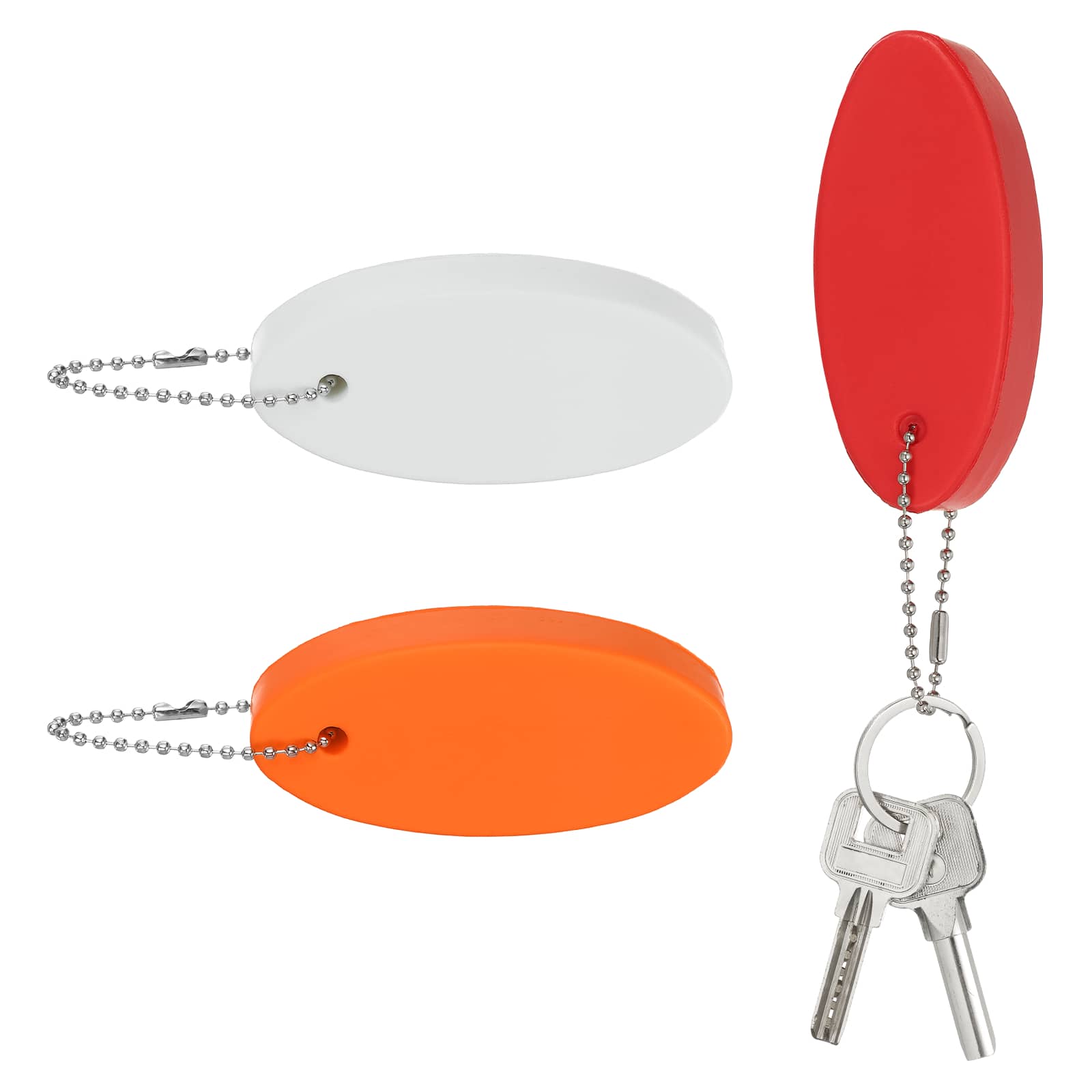 Unique Bargains - Floating Keychain, Bright Color Key Float Keyring Holder Waterproof, 3pcs - Fits Boating/Fishing/Swimming/Water Sports - Red, Orange, White price history on PriceWatchPro