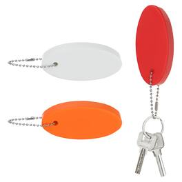 Unique Bargains - Floating Keychain, Bright Color Key Float Keyring Holder Waterproof, 3pcs - Fits Boating/Fishing/Swimming/Water Sports - Red, Orange, White