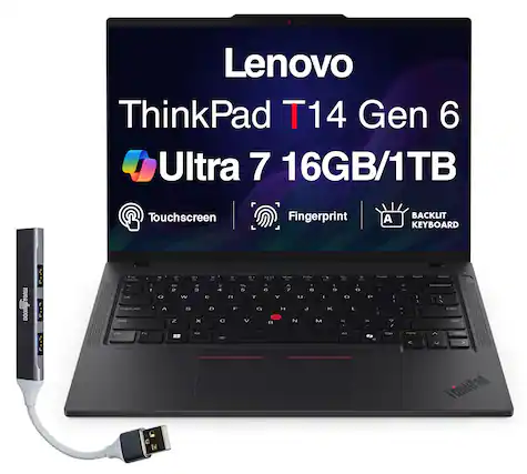 Lenovo ThinkPad T14 Gen 6 Ultra 7 16GB/1TB Touchscreen Fingerprint BACKLIT KEYBOARD