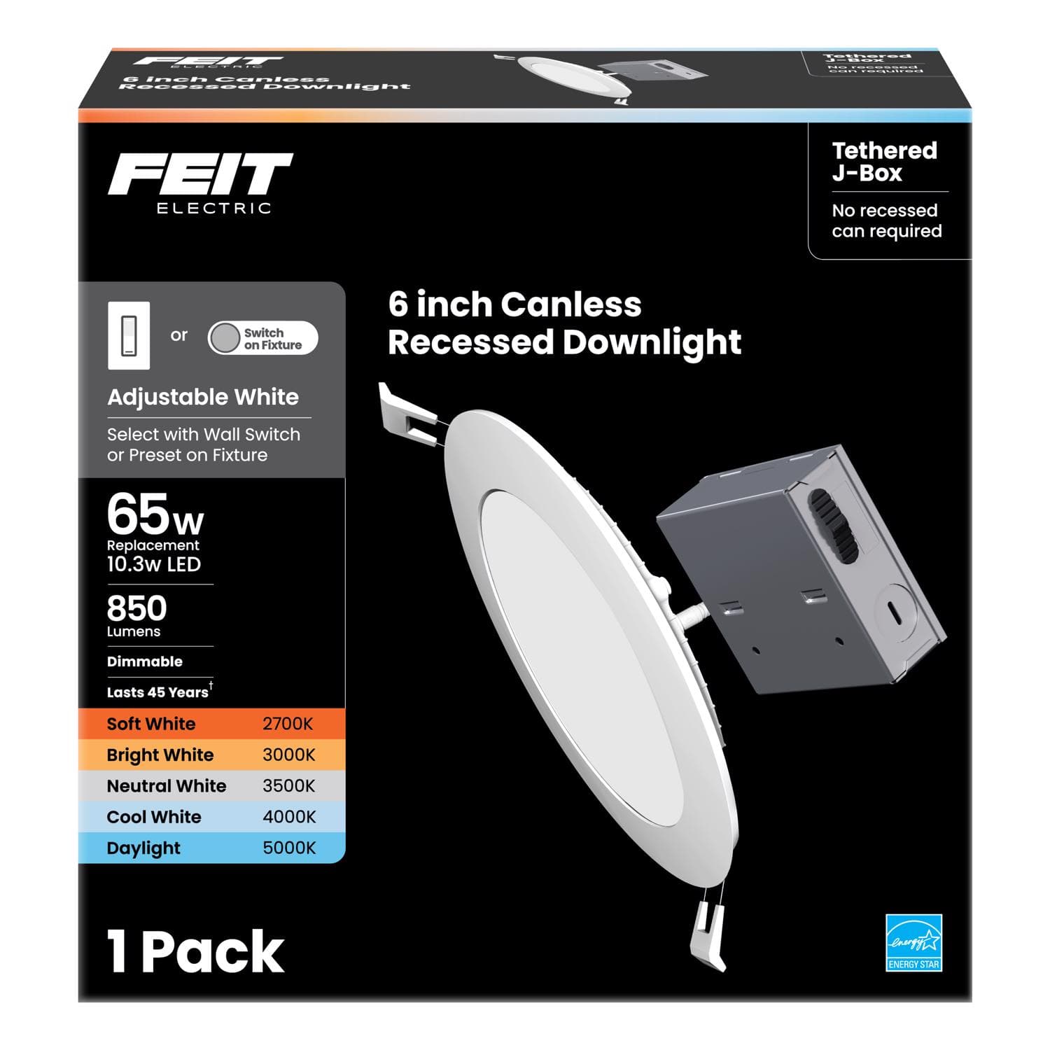 FEIT ELECTRIC - Feit LED Retrofits White 7.1 in. W LED Canless Recessed Downlight 13 W