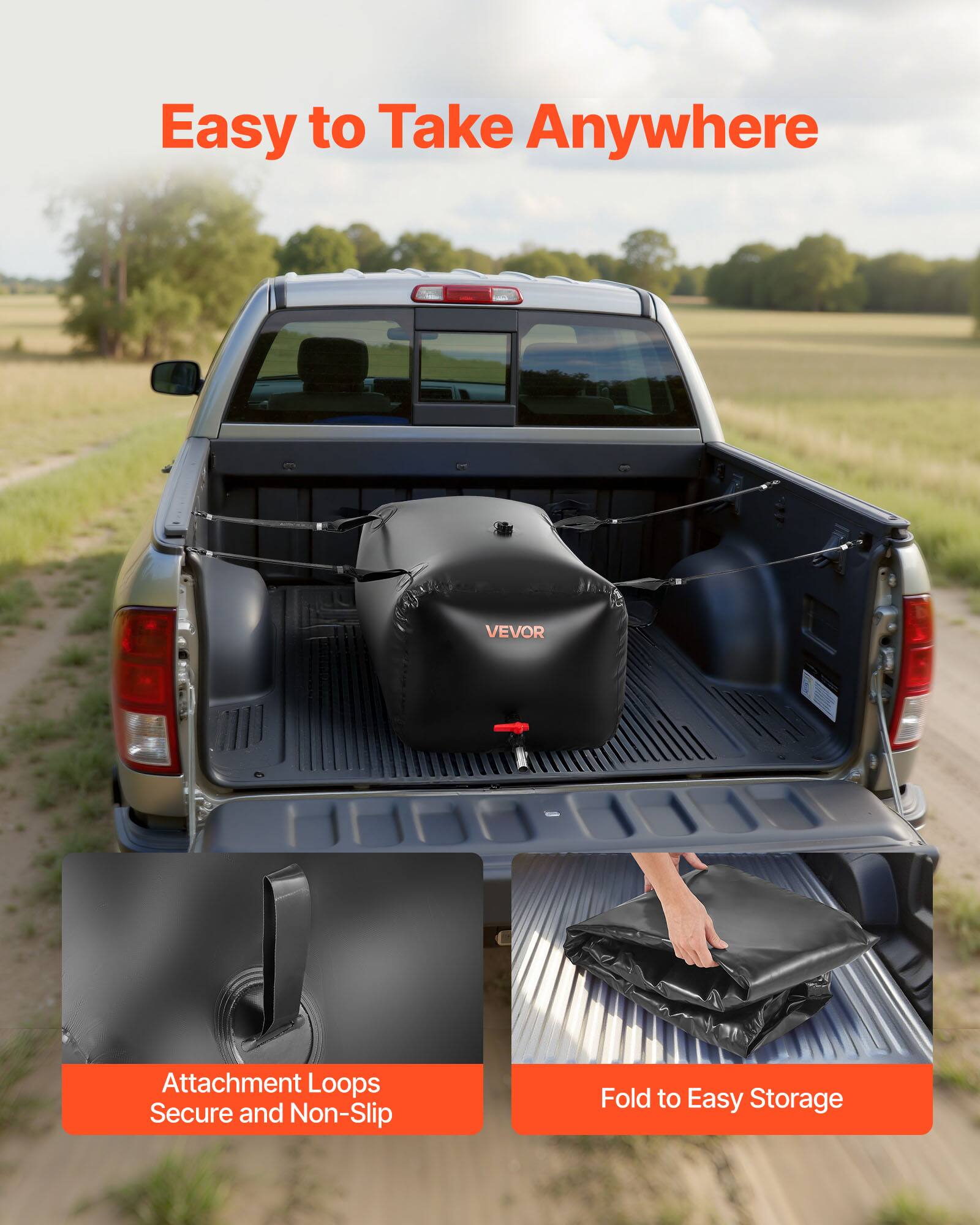 Easy to Take Anywhere

VEVOR

Attachment Loops Secure and Non-Slip

Fold to Easy Storage