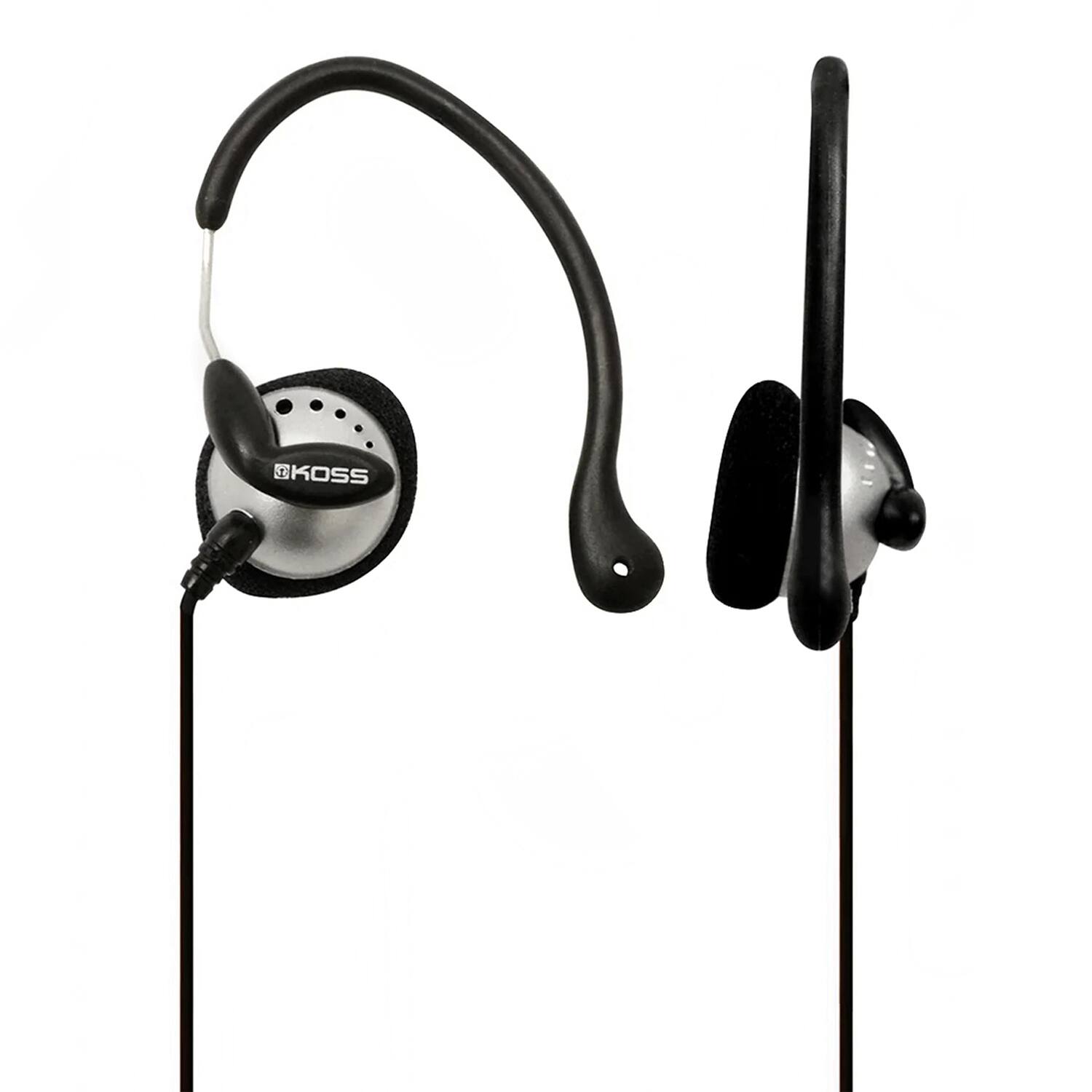 Left. Koss - Koss KSC22i Ear Clip - Stereo - Mini-phone (3.5mm) - Wired - 16 Ohm - 60 Hz to 20 kHz - Earbud, Over-the-ear - Binaural - Black.