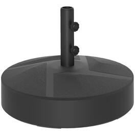 Outsunny - Patio Umbrella Base Holder, Heavy Duty Outdoor Umbrella Stand Base, Filled Up to 66lbs with Stand or 55lbs with Water - Black