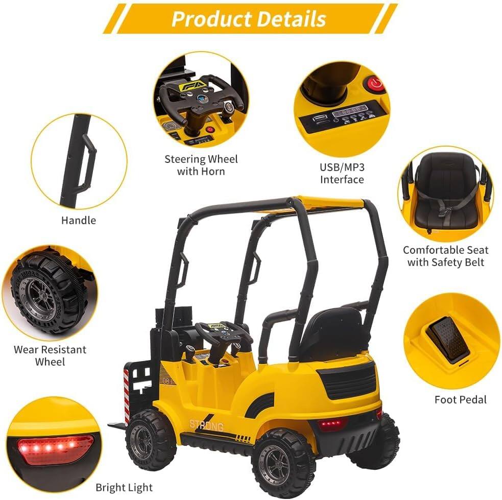 Product Details

- Steering Wheel with Horn
- USB/MP3 Interface
- Handle
- Comfortable Seat with Safety Belt
- Wear Resistant Wheel
- Foot Pedal
- Bright Light