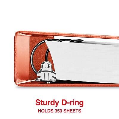 Sturdy D-ring  
HOLDS 350 SHEETS
