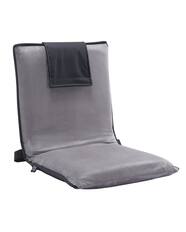 Front. VEVOR - Floor Chair, 6-Position Adjustable Meditation Chair with Back Support, Folding Sofa Chair for Reading TV Watching - Grey.