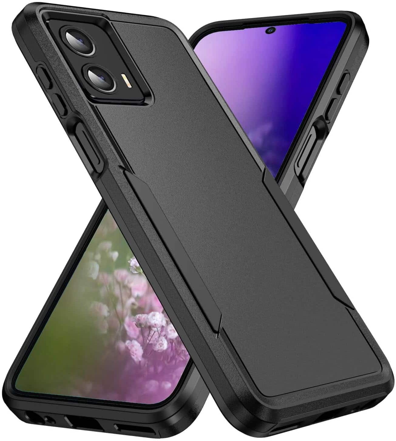 Front. Entronix - Entronix Protective Case for Moto G Power 2024 - Stylish Dual-Layer Design with Enhanced Grip - Black.