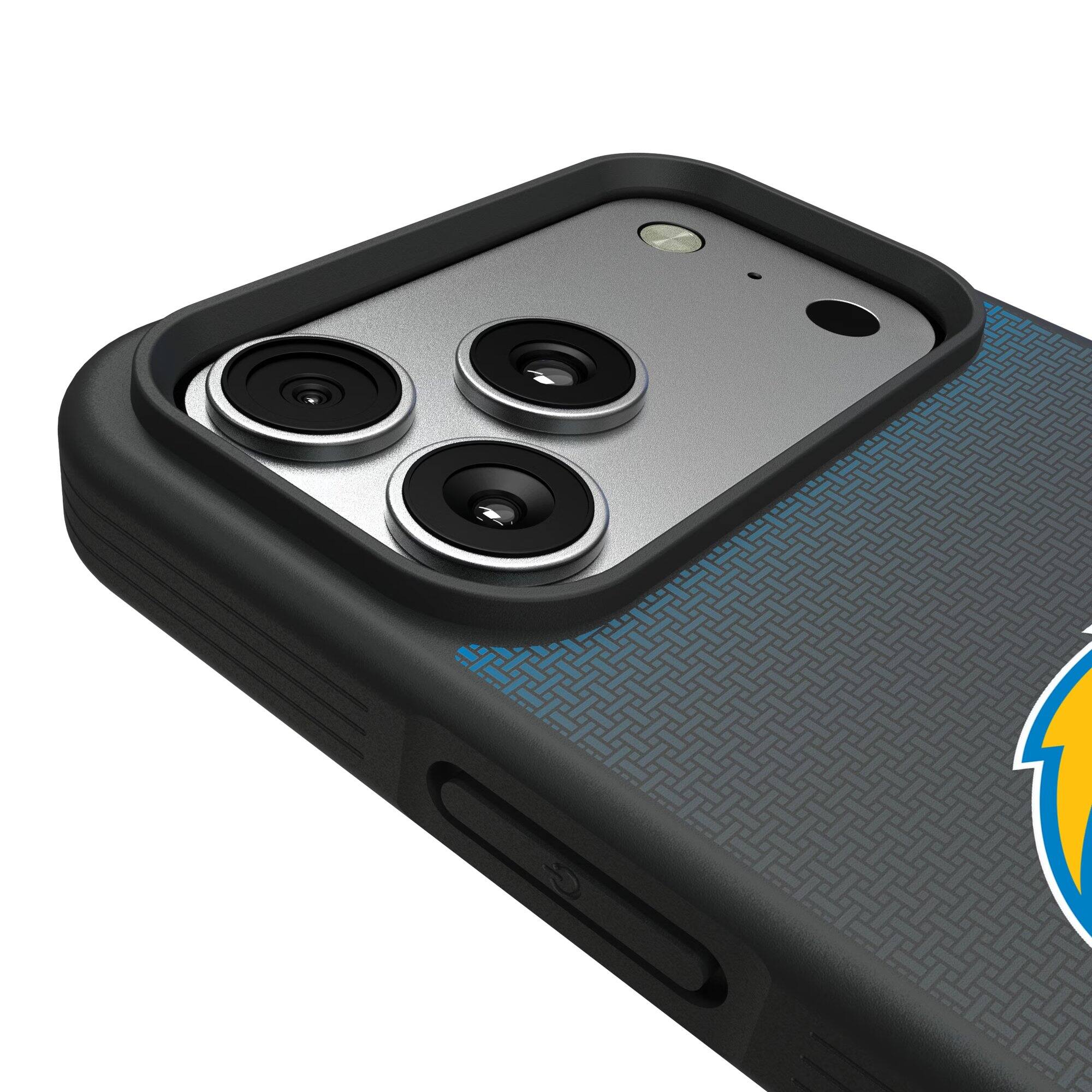 Alt View 2. Keyscaper - Los Angeles Chargers Bump Case with 8.2ft Drop Protection - 15 - Black.