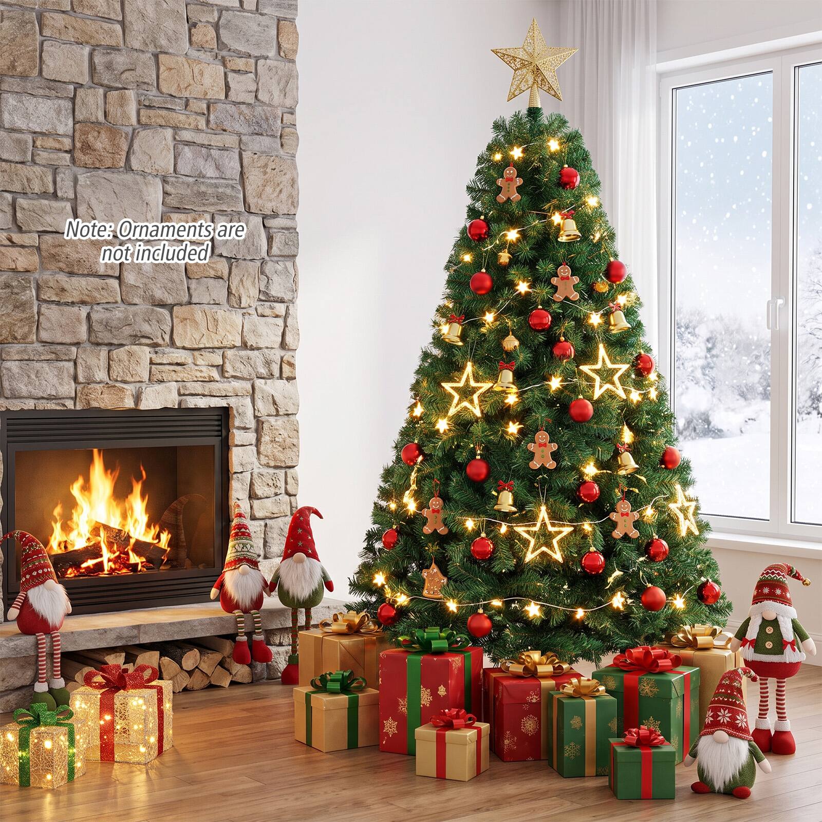 Note: Ornaments are not included