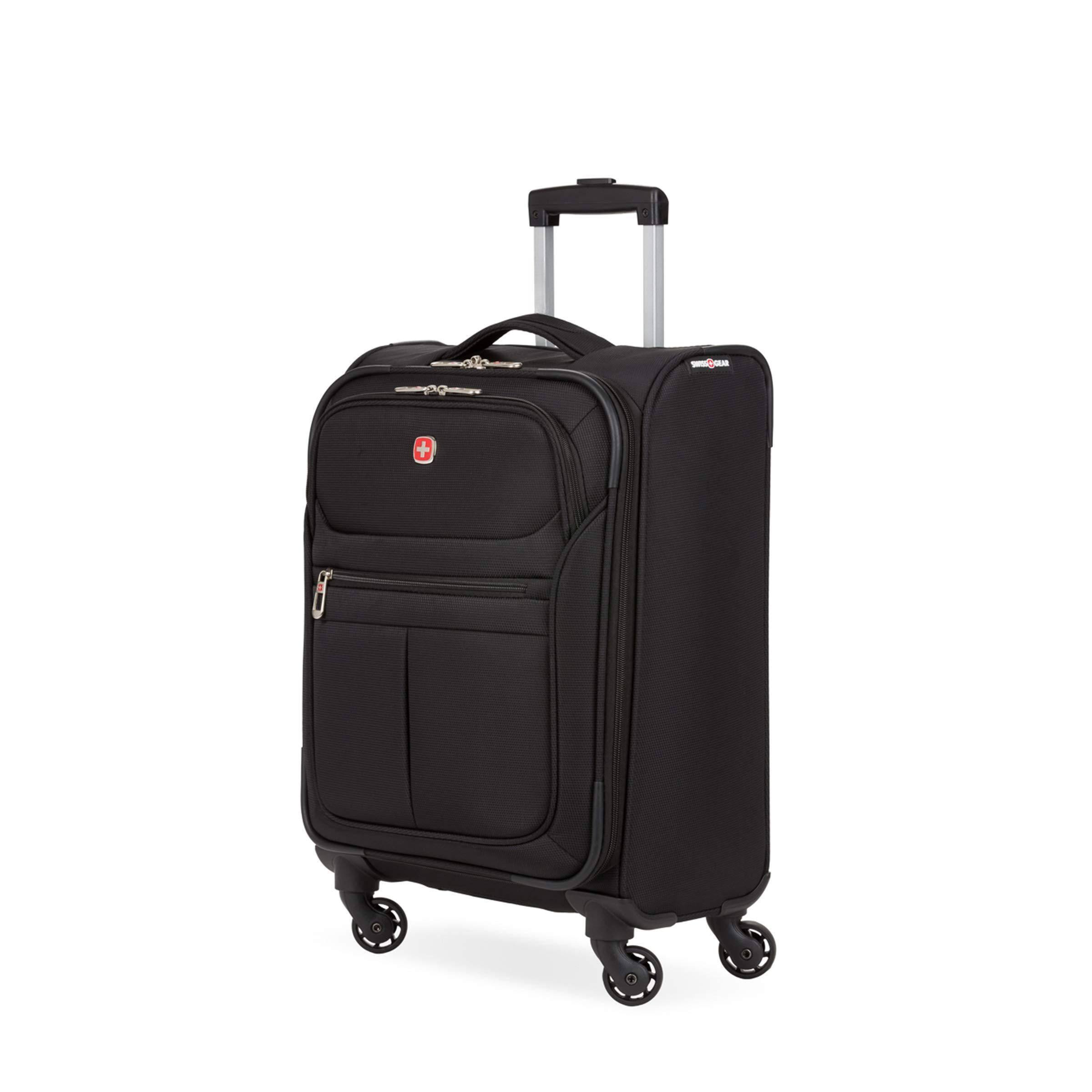 Alt View 1. Dapper Styles - 4010 Softside Luggage degree spinner maneuverablity propped wheels - Black-Carry-On 18-Inch.