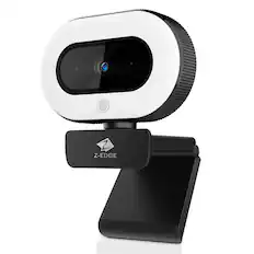 Front. Z Z-Edge - 2K 2592x1944 Stream Webcam Auto Focus Web Camera for PC/Desktop/Laptop - Black.